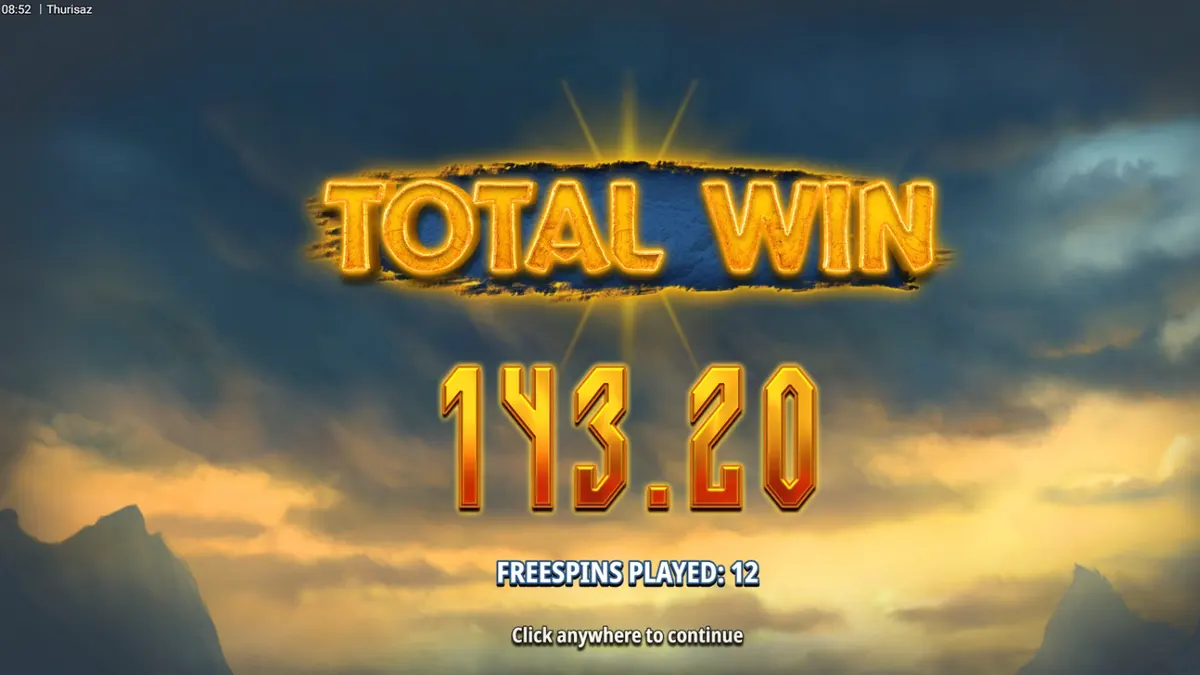 Cenário épico do jogo de slot Thurisaz com guerreiros vikings e montanhas nórdicas