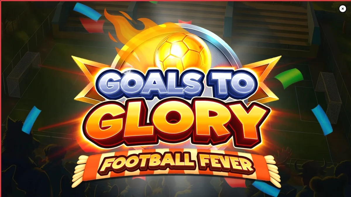 Cena vibrante do jogo Goals to Glory Football Fever com animais jogadores em um estádio